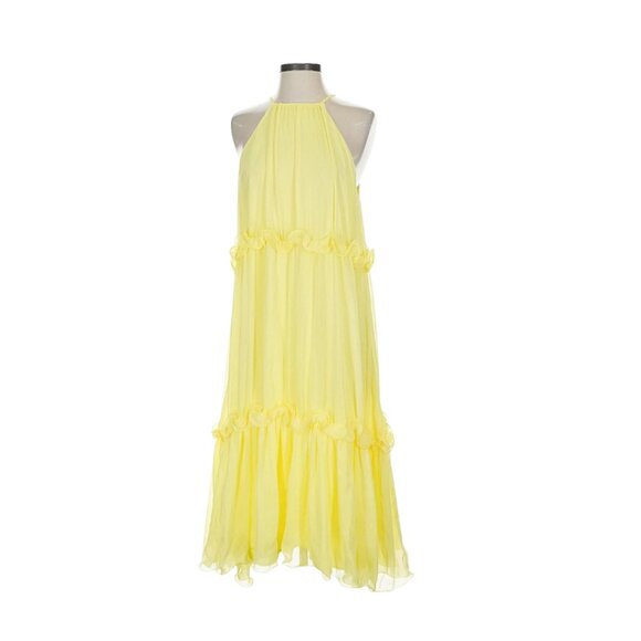 Endless Rose Yellow Tiered Dress. Size Small. - Picture 1 of 7